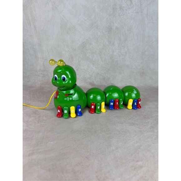 Leap Frog Alphabet Pal 1999 Green Light Letters Colors Letter Sounds Music Pull - Picture 1 of 6